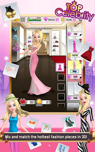 Top Celebrity: 3D Fashion Game скриншот 2