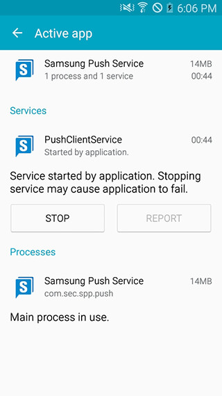 Samsung Push Service скриншот 1
