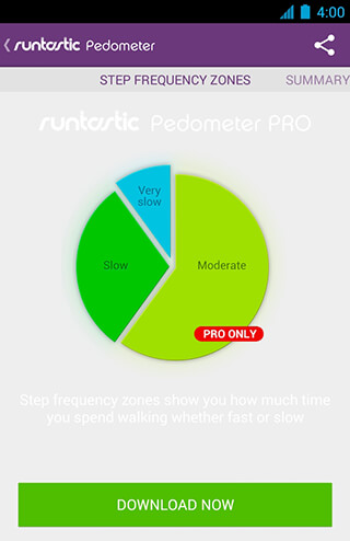 Runtastic Pedometer Step Counter скриншот 3