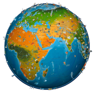 World Map Atlas 2017