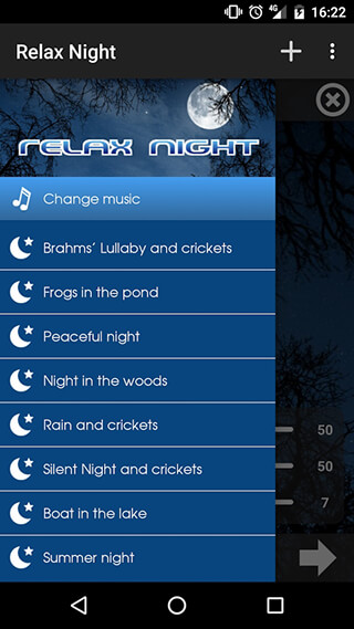 Relax NightNature Sounds скриншот 1