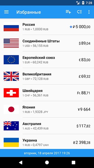 Exchange Rates скриншот 1