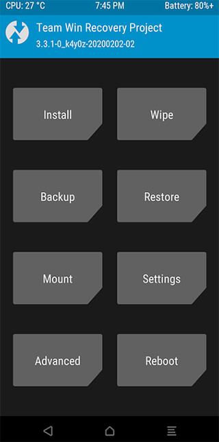 TWRP Recovery скриншот 4